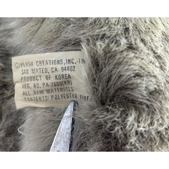 Vintage Plush Creations Bear Gray Brown Rare Sad Droopy Eyes Nostalgia Korea - Picture 6 of 8